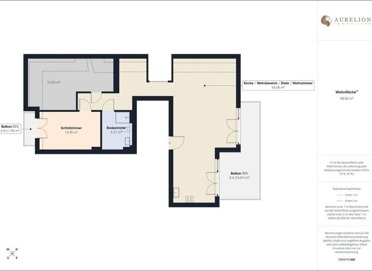 Wohnung zur Miete 1.995 € 3 Zimmer 109 m² frei ab sofort Innenstadt Aschaffenburg 63739