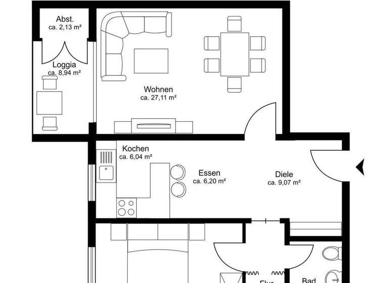 Wohnung zum Kauf 250.000 € 2 Zimmer 81,9 m² 1. Geschoss Rahlstedt Hamburg 22147