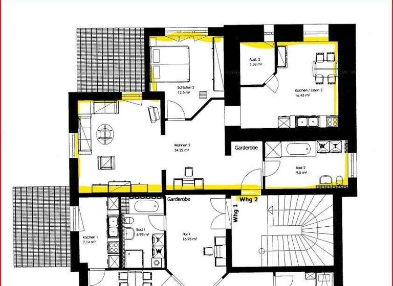 Wohnung zur Miete 414 € 2,5 Zimmer 82,7 m² Bahnhofstraße 95 Reichenbach 08468