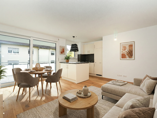 Wohnung zur Miete 1.100 € 3 Zimmer 58,3 m² frei ab sofort Ost Ludwigsburg 71640