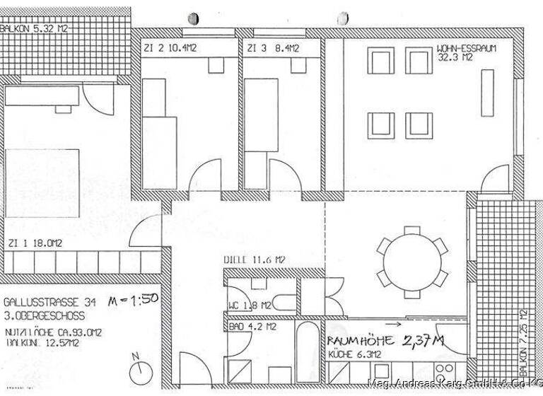 Wohnung zur Miete 1.400 € 4 Zimmer 93 m² 3. Geschoss Bregenz 6900