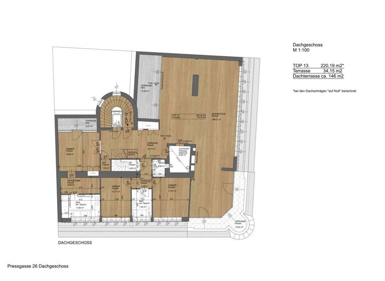 Penthouse zum Kauf 4.290.000 € 4 Zimmer 220,1 m² Preßgasse Wien 1040