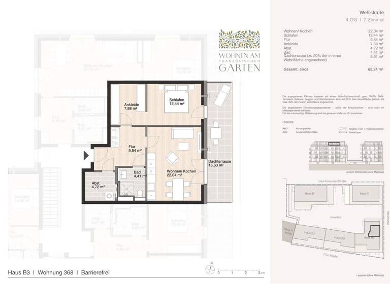 Penthouse zur Miete - Erstbezug 1.044 € 2 Zimmer 65,2 m² Blumlage Celle 29221