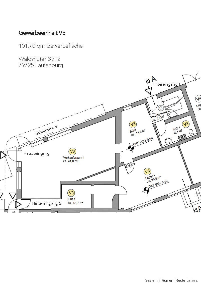 Laden zum Kauf 227.000 € 3 Zimmer 101,7 m²<br/>Verkaufsfläche Laufenburg Laufenburg (Baden) 79725