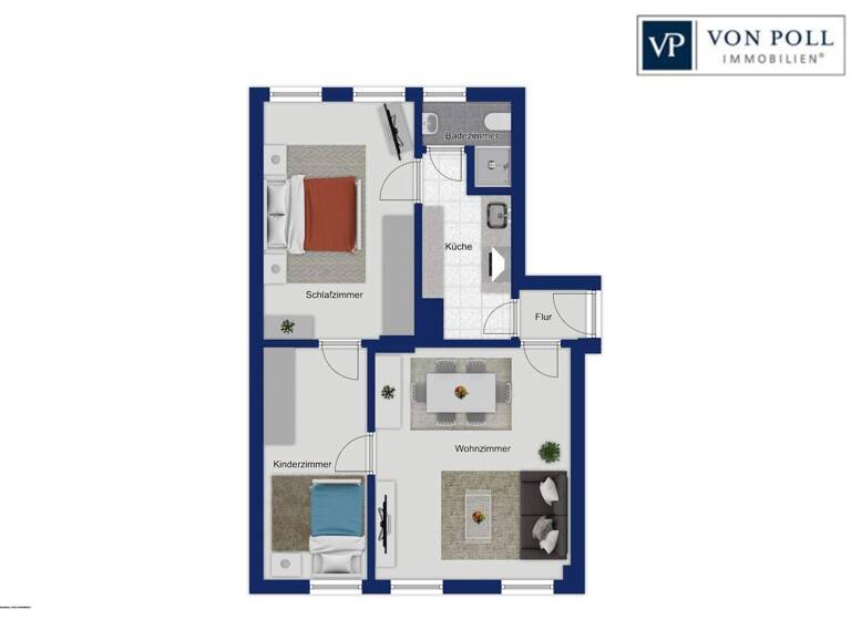 Wohnung zum Kauf 209.000 € 3 Zimmer 63 m² 2. Geschoss Innenstadt Fürth 90762