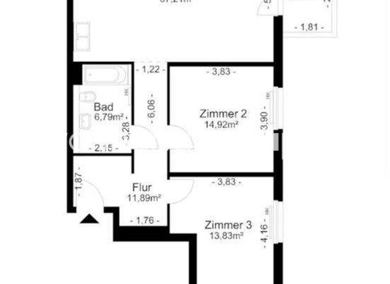 Studio zur Miete Tauschwohnung 998 € 3 Zimmer 80 m² 3. Geschoss Lankwitz Berlin 12249