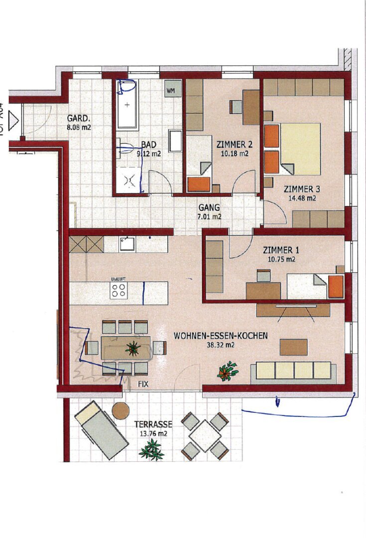 Wohnung zum Kauf 579.000 € 4 Zimmer 97,9 m²<br/>Wohnfläche EG<br/>Geschoss Lustenau 6890