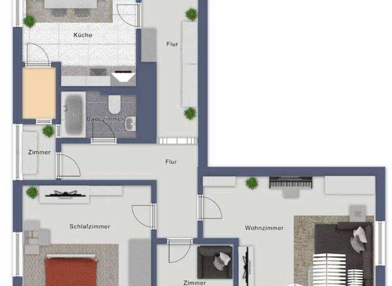 Wohnung zum Kauf 289.900 € 3 Zimmer 76,4 m² 2. Geschoss Kriegshaber Augsburg 86156