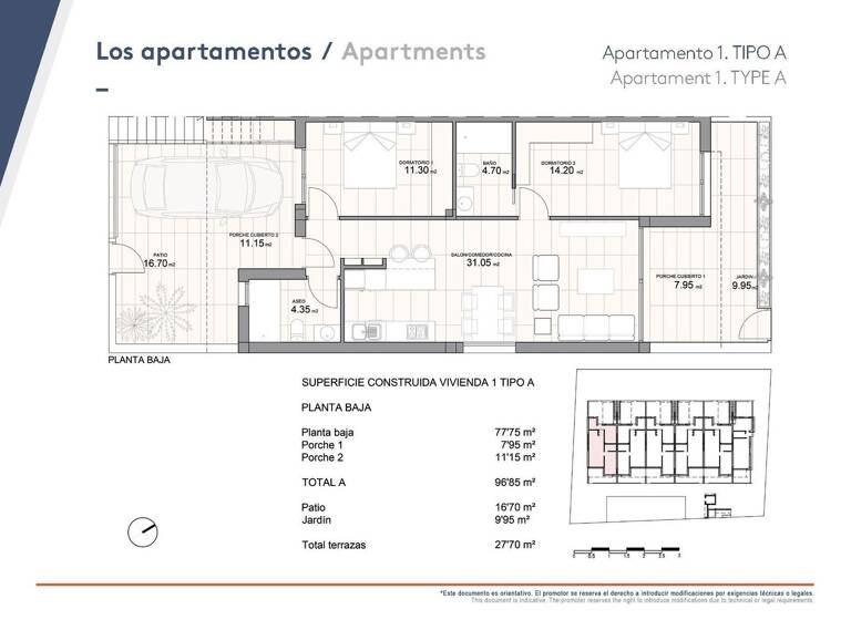 Wohnung zum Kauf provisionsfrei 269.900 € 2 Zimmer 79 m² Pilar de la Horadada