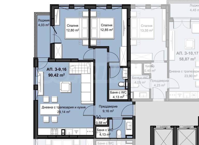 Studio zum Kauf 174.221 € 3 Zimmer 113,1 m² Plovdiv