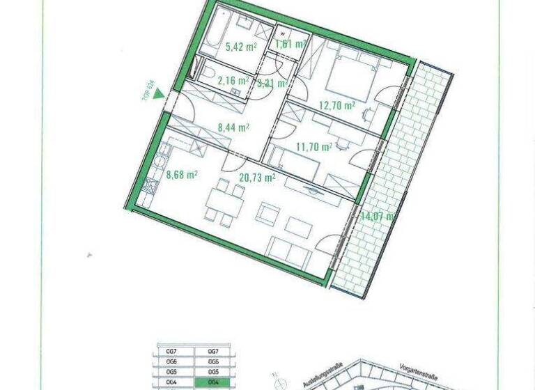 Wohnung zur Miete 1.377 € 3 Zimmer 74,8 m² 4. Geschoss Ausstellungsstraße 50 Wien,Leopoldstadt 1020