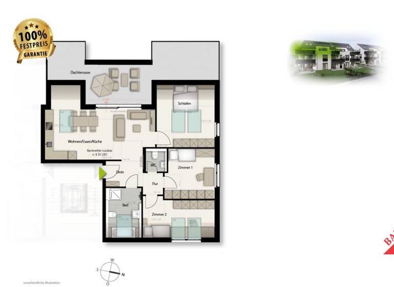 Wohnung zum Kauf provisionsfrei 889.000 € 4 Zimmer 111 m²<br/>Wohnfläche Böblingen Böblingen 71032