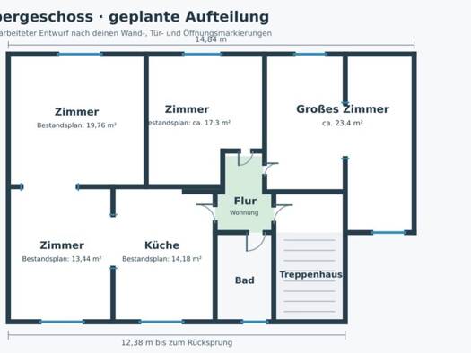 Wohnung zur Miete 1.000 € 4 Zimmer 105 m² Geschoss 1/2 frei ab 01.01.2027 Landgrafenstraße 25 Wabern Wabern 34590