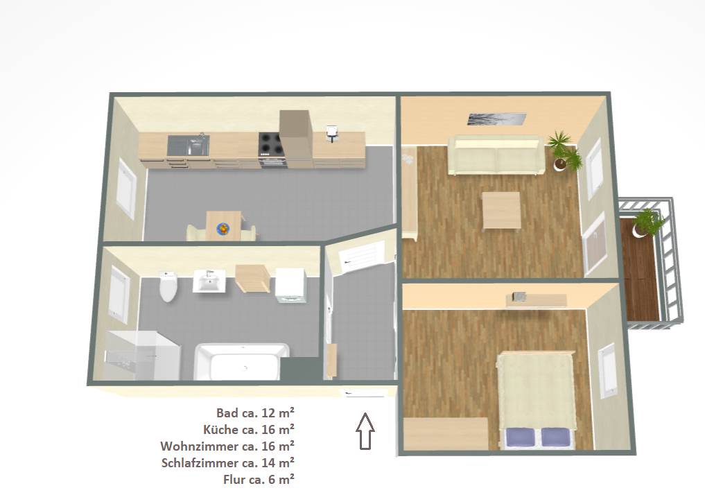 Wohnung zur Miete 610 € 2 Zimmer 76,2 m²<br/>Wohnfläche EG<br/>Geschoss Büschdorfer Straße 4 Freiimfelde Halle (Saale) 06112