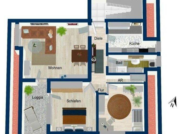 Wohnung zum Kauf 225.000 € 3 Zimmer 78 m² 3. Geschoss Roth 91154