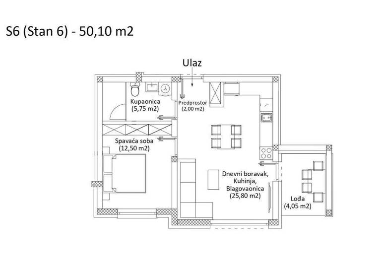Studio zum Kauf 160.320 € 1 Zimmer 50 m² 1. Geschoss Varazdin
