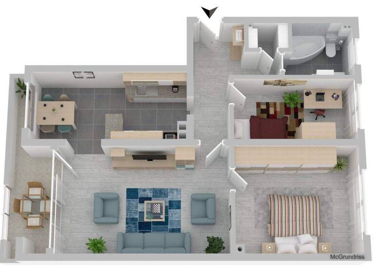 Wohnung zum Kauf 270.000 € 3 Zimmer 80,4 m² 6. Geschoss Avenue St. Sebastien 5 a Glinde 21509