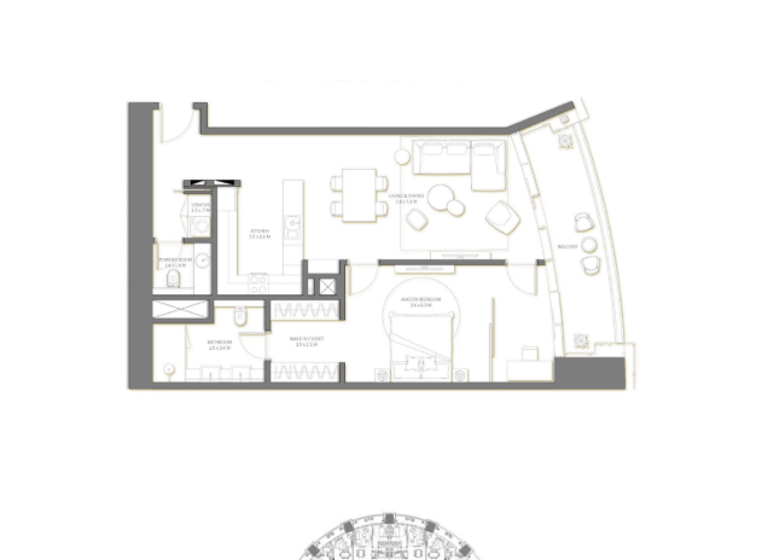 Wohnung zum Kauf 1.091.269 € 2 Zimmer 108,5 m² Dubai