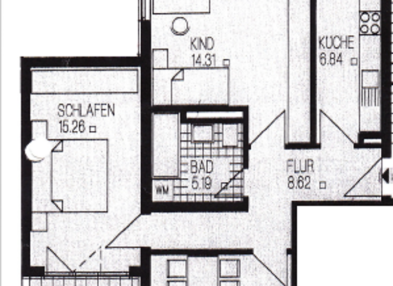 Wohnung zur Miete 990 € 3 Zimmer 74,3 m² Geschoss 1/3 frei ab 01.07.2026 Neusäß 86356
