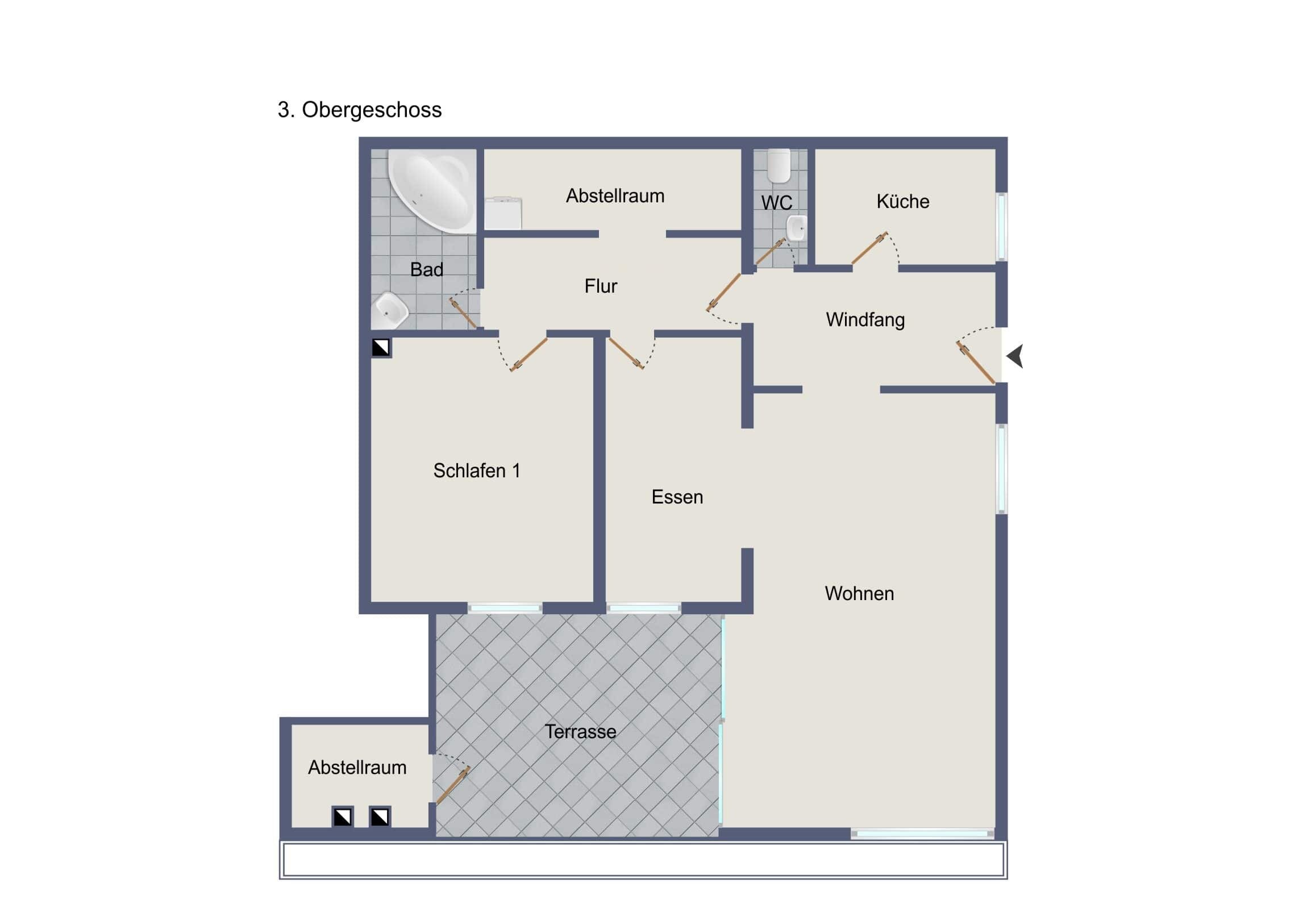 Terrassenwohnung zum Kauf 450.000 € 2,5 Zimmer 100 m²<br/>Wohnfläche 3.<br/>Geschoss Weinsteige Stuttgart 70180