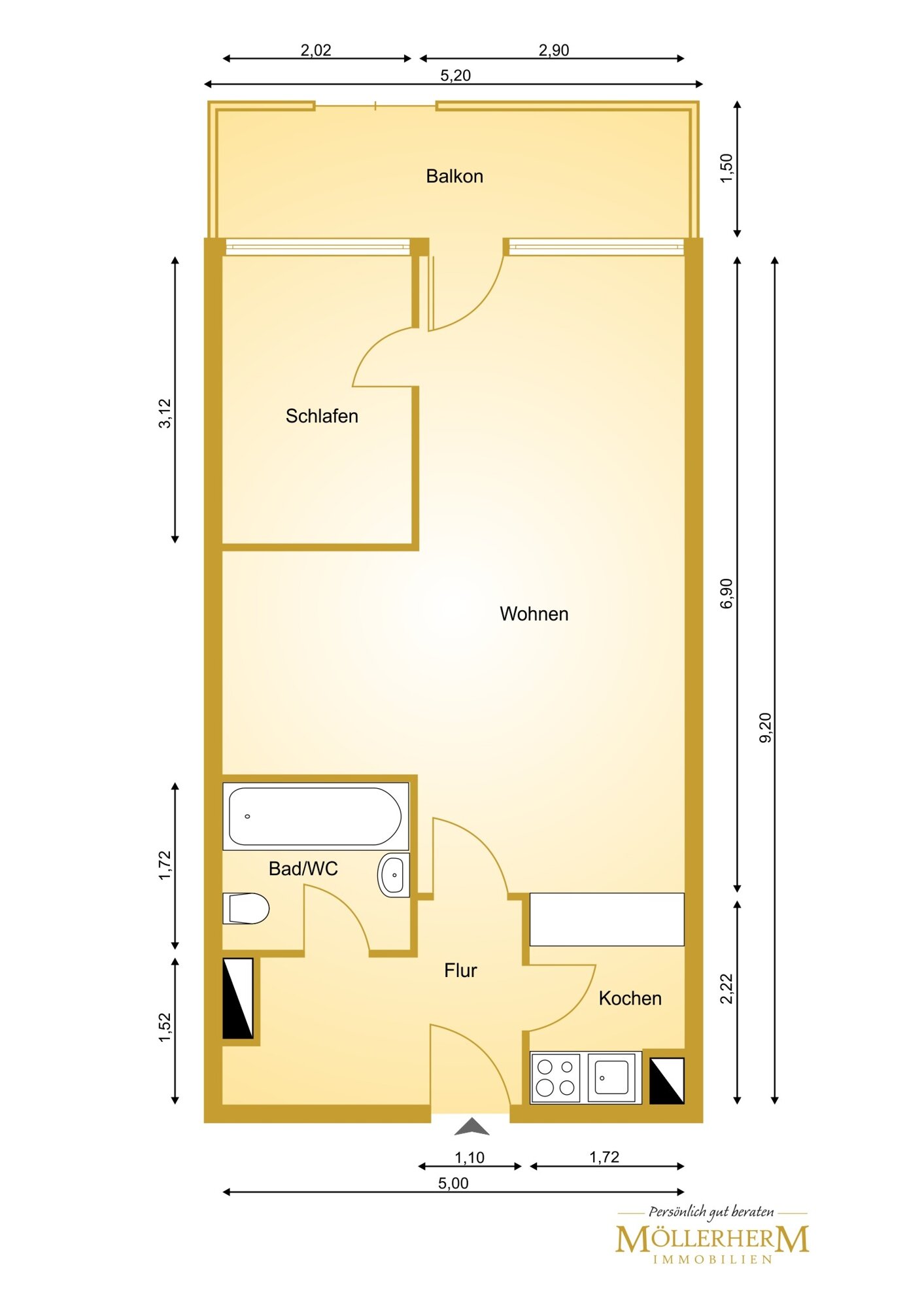 Wohnung zum Kauf 349.000 € 2 Zimmer 48 m²<br/>Wohnfläche Scharbeutz Scharbeutz 23683