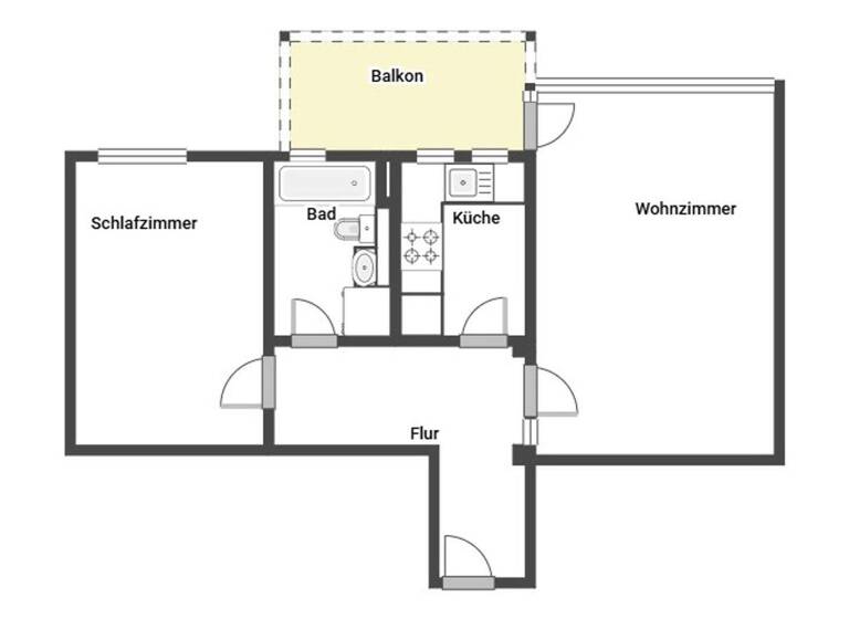 Wohnung zum Kauf 199.999 € 2 Zimmer 60 m² 4. Geschoss St. Lorenz Nord Lübeck 23556
