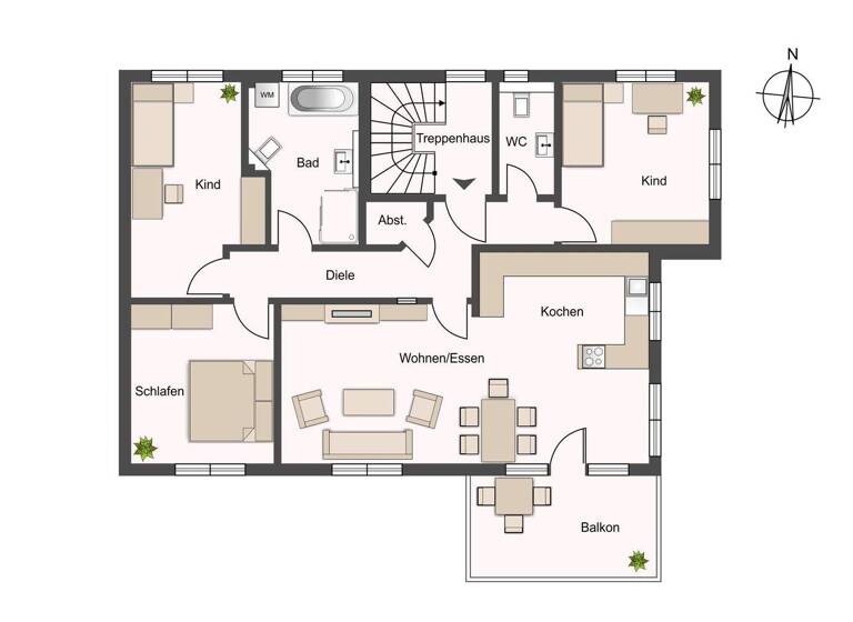 Wohnung zur Miete - Erstbezug 1.750 € 4 Zimmer 125 m² Hegnach Waiblingen 71334