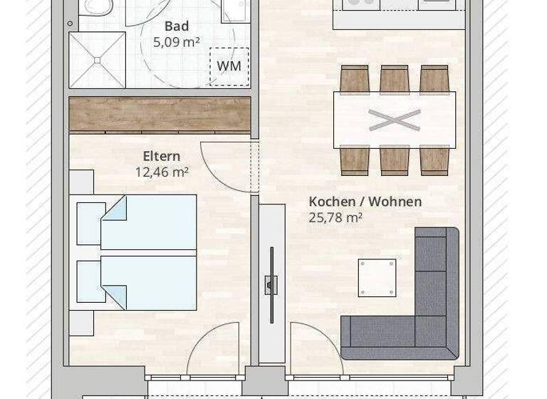 Terrassenwohnung zum Kauf - Erstbezug provisionsfrei 320.000 € 2 Zimmer 47,6 m² 1. Geschoss Baldebrechtgasse 1 Rankweil 6830