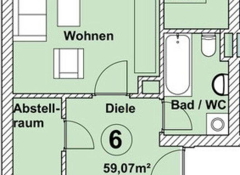 Wohnung zur Miete 600 € 2 Zimmer 63 m²<br/>Wohnfläche 3.<br/>Geschoss 01.08.2025<br/>Verfügbarkeit Neckarauerstraße 17-19 Neckarau - Mitte Mannheim 68199