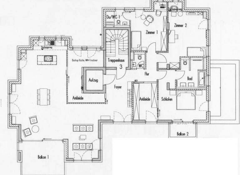 Wohnung zur Miete 4.900 € 4,5 Zimmer 214 m²<br/>Wohnfläche 1.<br/>Geschoss Frauenkopf Stuttgart 70184