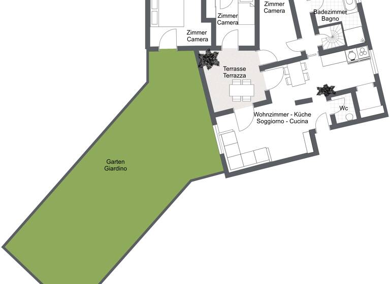 Wohnung zum Kauf 4 Zimmer 110 m² EG Gargazon 39010