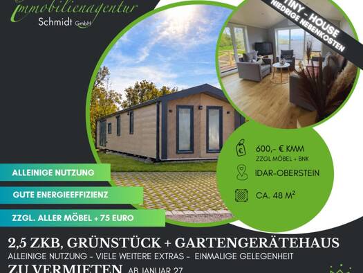 Wohnung zur Miete 600 € 3 Zimmer 48 m² Idar-Oberstein 55743