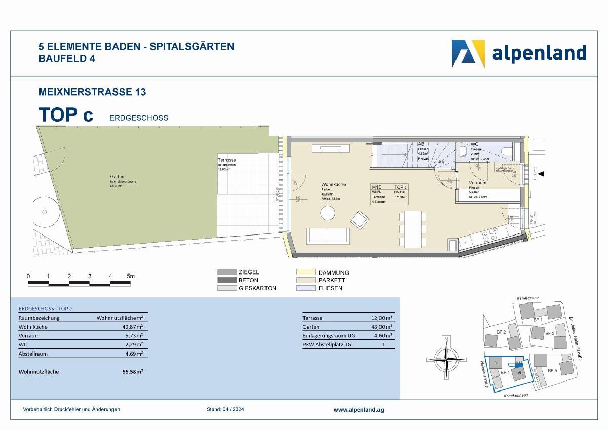 Wohnung zur Miete 1.891 € 4 Zimmer 115,1 m²<br/>Wohnfläche 30.12.2025<br/>Verfügbarkeit Baden 2500