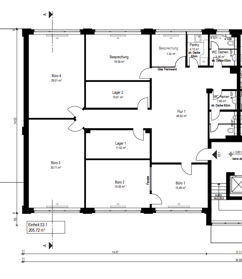 Bürogebäude zur Miete provisionsfrei 2.469 € 205,7 m²<br/>Bürofläche Uwestr. 12 Stellingen Hamburg 22525