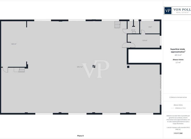 Lagerhalle zum Kauf 990.000 € 1.300 m² Lagerfläche Via Verdi 12 Assago 20057
