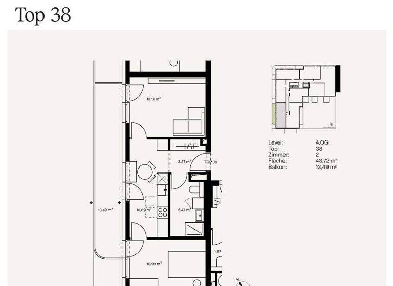 Wohnung zum Kauf - Erstbezug 310.000 € 2 Zimmer 43,8 m² 4. Geschoss Wien 1230