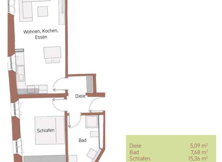 Wohnung zur Miete 680 € 2 Zimmer 57 m² 1. Geschoss frei ab 01.05.2026 Landgrafenstraße 9 Pfreimd 92536