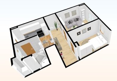 Wohnung zur Miete 285 € 2 Zimmer 55,2 m² 4. Geschoss frei ab sofort Leipziger Straße 10 Döbeln Döbeln 04720