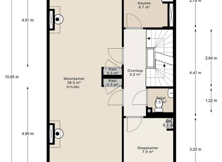 Haus zum Kauf 1.250.000 € 5 Zimmer 134 m² 124 m² Grundstück valeriusstraat 150 2 amsterdam 1075 GG