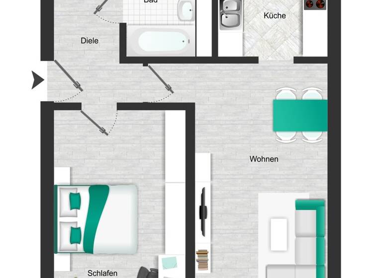 Wohnung zum Kauf 158.500 € 2 Zimmer 53,8 m² 1. Geschoss Oggersheim Ludwigshafen am Rhein 67071