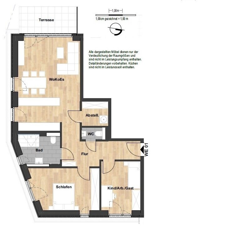 Wohnung zur Miete 1.100 € 3 Zimmer 84,6 m²<br/>Wohnfläche 01.03.2025<br/>Verfügbarkeit Riensförde Stade 21680