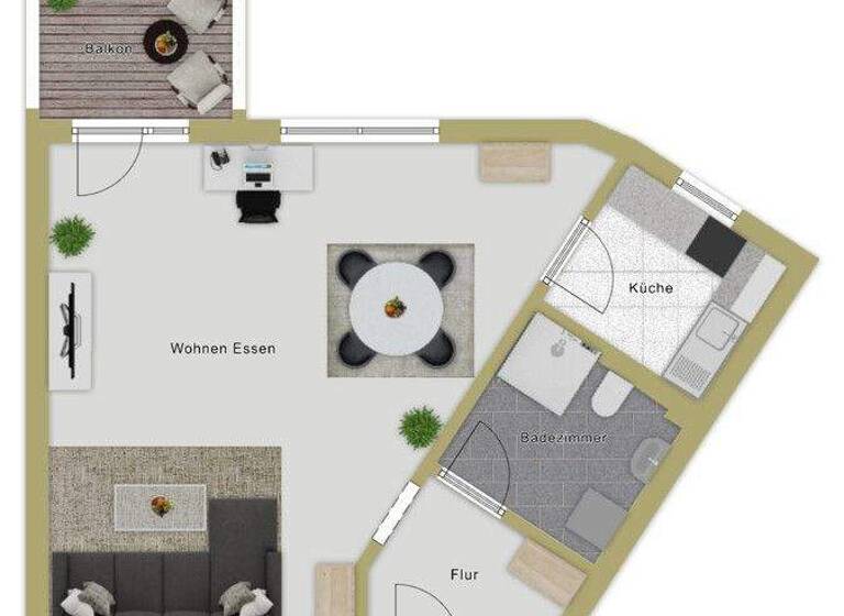 Wohnung zum Kauf 198.000 € 1,5 Zimmer 42 m² Fischbach Friedrichshafen / Manzell 88048