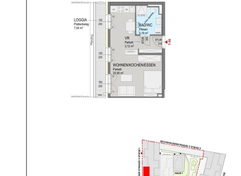 Studio zum Kauf - Erstbezug 349.000 € 1 Zimmer 34,3 m² 5. Geschoss Sechshauser Straße Wien 1150