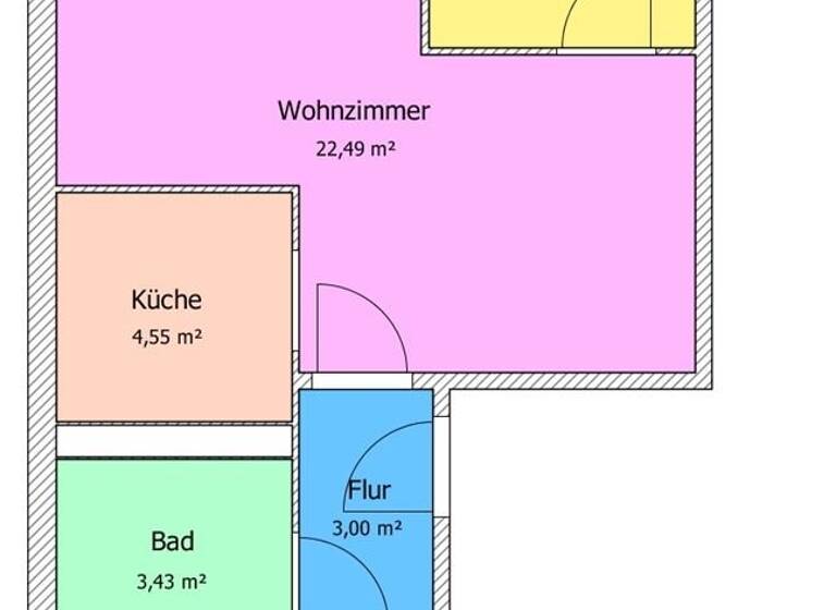 Studio zur Miete 275 € 3 Zimmer 54,8 m² 4. Geschoss Ottendorfer Hang 60 Hainichen 09661