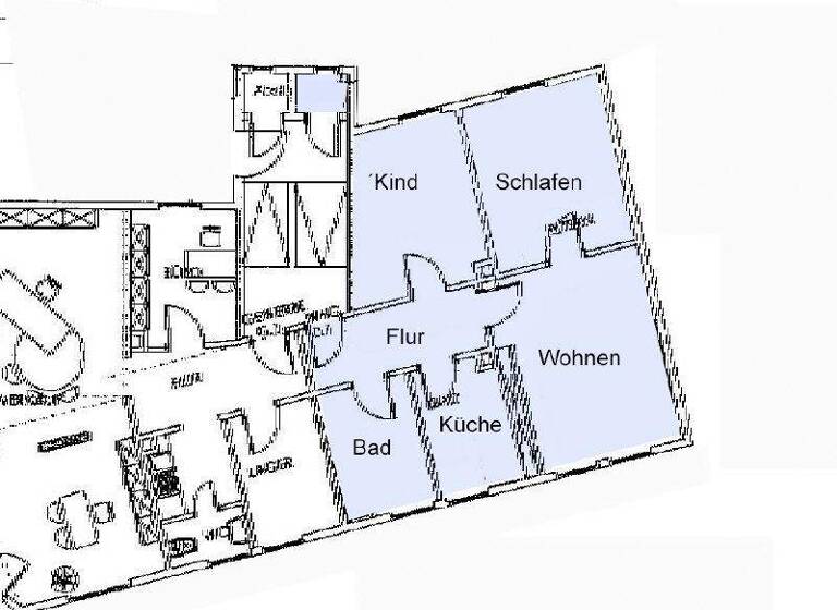 Wohnung zur Miete 465 € 3 Zimmer 57,6 m² Weimarer Straße 31 Siebleben Gotha 99867
