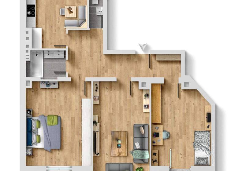 Wohnung zur Miete 940 € 3 Zimmer 84 m² 3. Geschoss Südstadt Fürth 90763