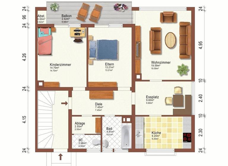 Mehrfamilienhaus zum Kauf 1.200.000 € 11 Zimmer 282 m² 583 m² Grundstück Ettlingen 76275