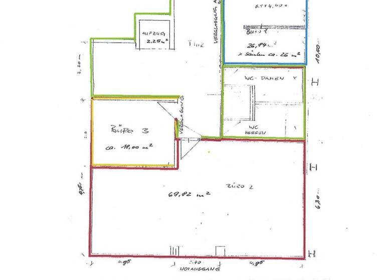 Bürogebäude zur Miete provisionsfrei 700 € 1 Zimmer 69,8 m² Bürofläche Bahnhofstraße 74 Innenstadt Görlitz 02826