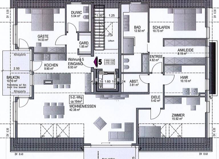 Wohnung zur Miete 2.000 € 5 Zimmer 162,6 m²<br/>Wohnfläche 2.<br/>Geschoss 01.06.2025<br/>Verfügbarkeit Herrenberg Herrenberg 71083