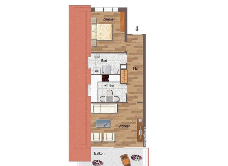 Wohnung zum Kauf 125.000 € 2 Zimmer 61 m² 2. Geschoss Wietesch/Schleupe Rheine 48431